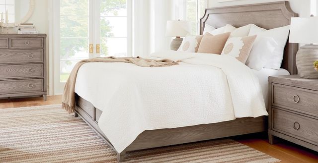 Bassett® Furniture Ventura Chalk Slate Queen Panel Bed-1