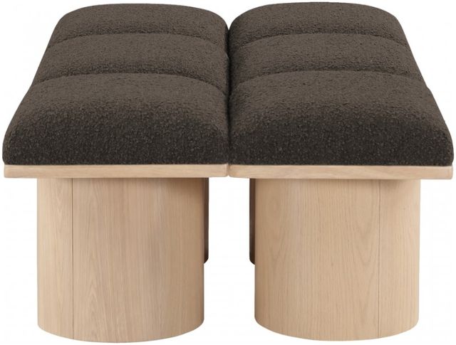 Meridian Furniture Pavilion 6-Piece Brown/Natural 47" Modular Bench Set-3