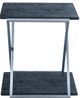 Armen Living Westlake Black End Table with Stainless Steel Frame -1