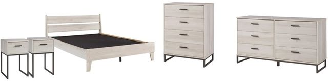 Signature Design by Ashley® Socalle 5-Piece Light Natural Queen Platform Bed Set-0