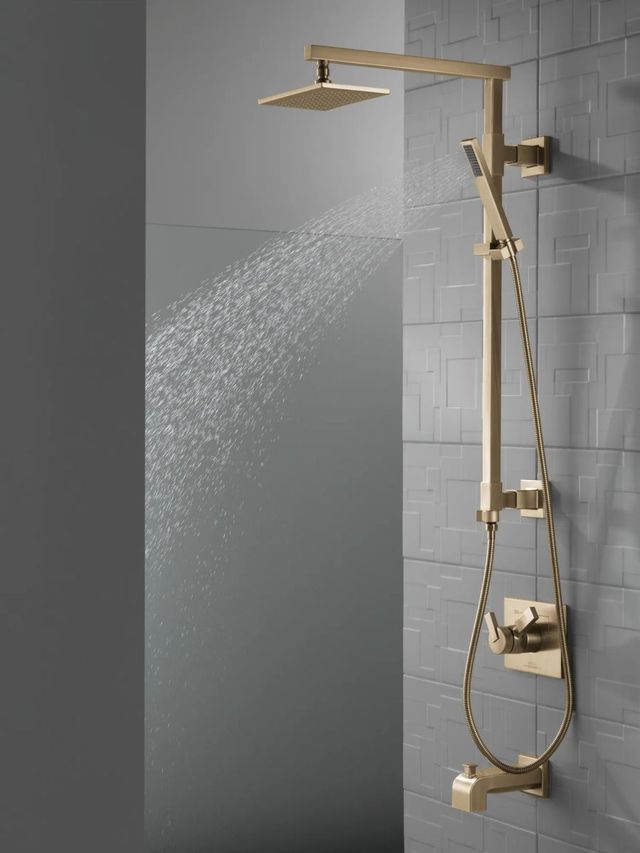 Delta Universal Showering Components Lumicoat® Champagne Bronze Emerge® 26" Angular Shower Column-3