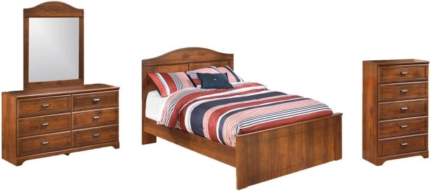 Signature Design by Ashley® Barchan 4-Piece Medium Brown Full Panel Bed Set-0