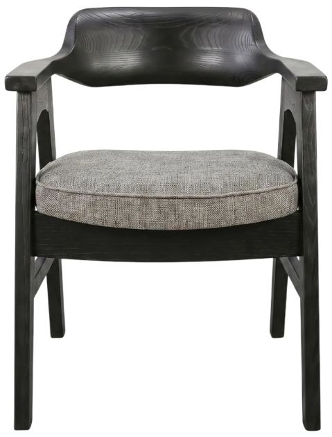 Sunny Designs™ Wren Gray/Umbra Black Dining Arm Chair-2