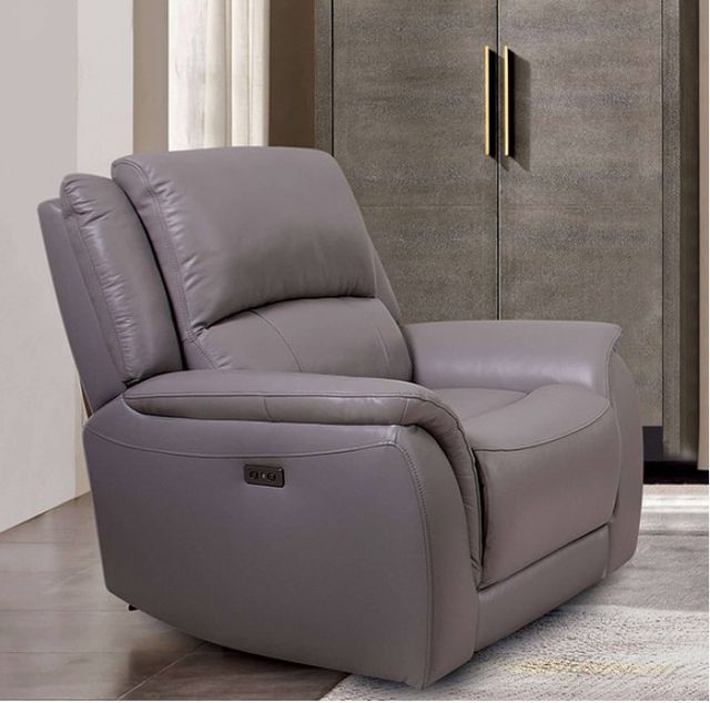 Furniture of America® Gorgius Light Gray Power Recliner-2