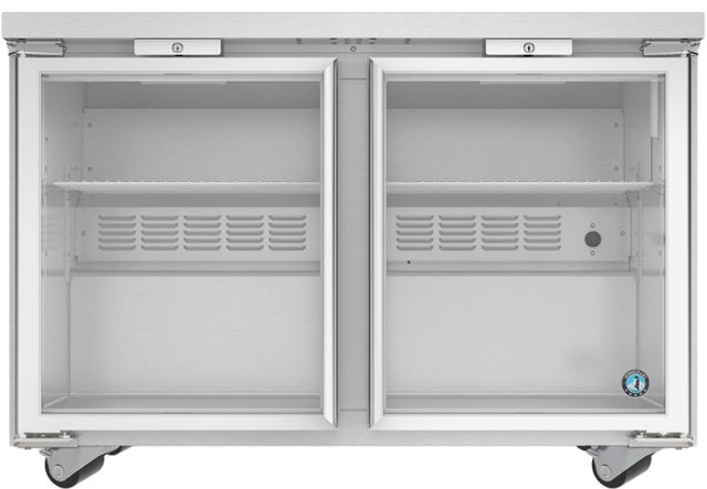 Hoshizaki Steelheart® 48" 12 Cu. Ft. Stainless Steel Low Profile Undercounter Refrigerator with Full Glass Doors-0