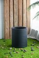 A & B Home Black 22" Cylinder Cement Planter-4