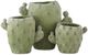 Currey & Company Cactus 3-Piece Antiqued Green Vase Set-0