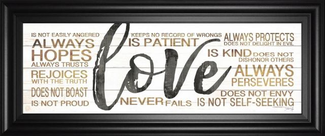 Classy Art Love by Marla Rae Framed Print Wall Art-1