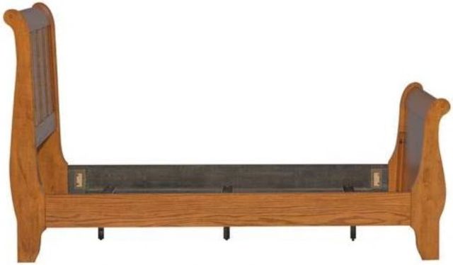 Liberty Furniture Grandpas Cabin Aged Oak Youth Twin Sleigh Bed-3