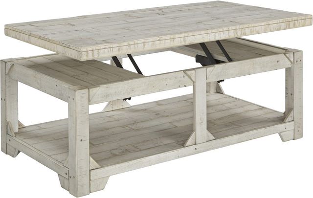 Signature Design by Ashley® Fregine Whitewash Lift Top Coffee Table-1