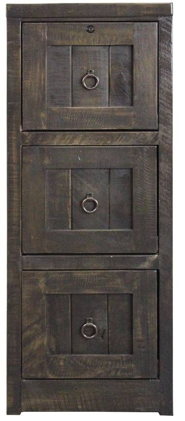 American Heartland Manufacturing Rustic 3-Drawer File Cabinet-1