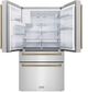 ZLINE Autograph Edition 36" 21.6 Cu. Ft. Fingerprint Resistant Stainless Steel Counter Depth French Door Refrigerator with Water/Ice Dispenser and Champagne Bronze Traditional Handles-2