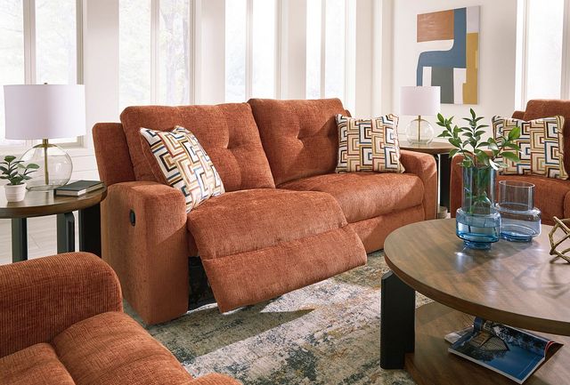 Signature Design by Ashley® Danum Spice Manual Reclining Loveseat-7