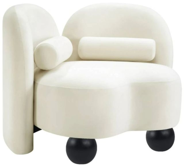 Meridian Furniture Daphne Cream Velvet Accent Chair-0