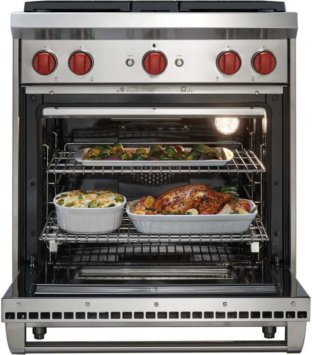 Wolf® 30" Stainless Steel Pro Style Natural Gas Range-2