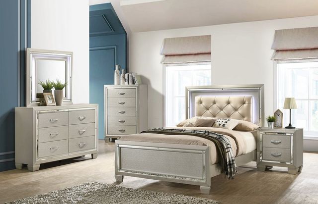 Elements International Platinum Champagne Full Youth Bed-2