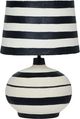 TOV Furniture Positano Black/Off-White Striped Papier Mache Table Lamp-0