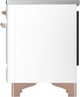 Ilve® Majestic III 40" White Pro Style Induction Range with Triple Glass Door and Copper Trim-4