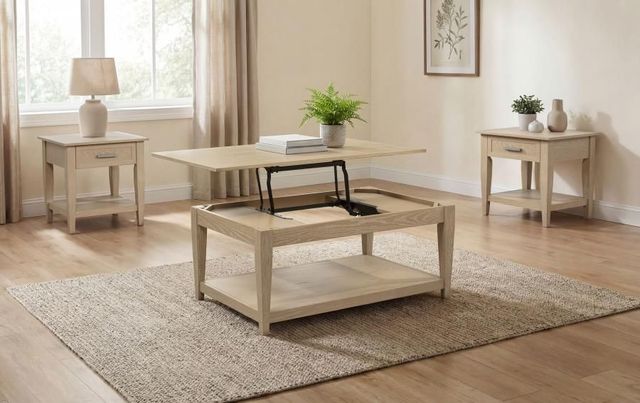Coaster® Lindenton 3-Piece Blonde Lift-Top Coffee Table and End Table Set-3