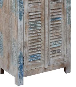 Jaipur Furniture Anika Group Thomine Coastal Blue Shutter Tall Cabinet-2