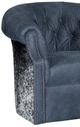 Mayo Furniture Customizable 36" Leather and Hair on Hide Swivel Chair-1