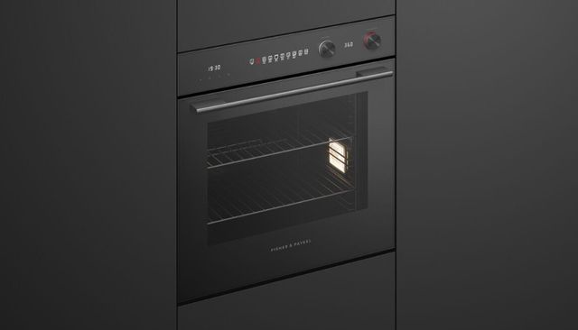 Fisher & Paykel Series 5 24” Black Glass Contemporary Self Cleaning Single Electric Wall Oven-2