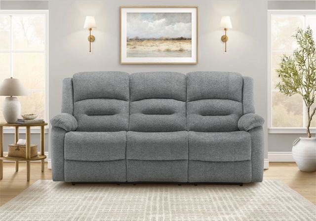 Monarch Specialties Inc. Blue Power Reclining Sofa with USB Ports-1