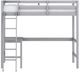 HH2 Home Caspian Gray Twin Youth Loft Bed with Ladder-1