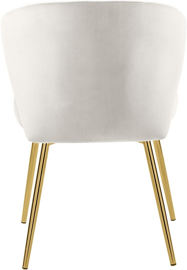 Meridian Furniture Finley Cream/Gold Velvet Dining Side Chair-1