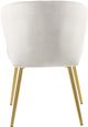 Meridian Furniture Finley Cream/Gold Velvet Dining Side Chair-1