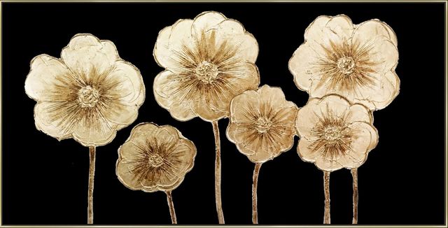 Classy Living Golden Petal Symphony Wall Art-0