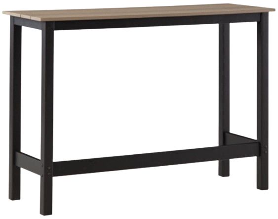 Signature Design by Ashley® Shoreline Beach 3-Piece Beige Wooden Outdoor Counter Table Set with Black Base-2