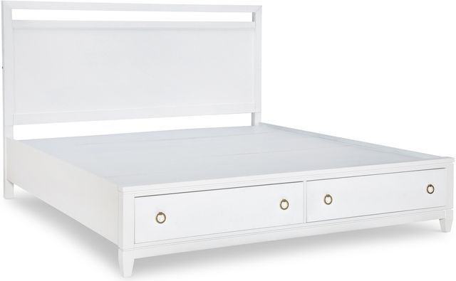 Legacy Classic Summerland White California King Panel Storage Bed-3
