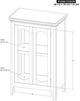 International Furniture Direct Brava Green 2-Door Console-2