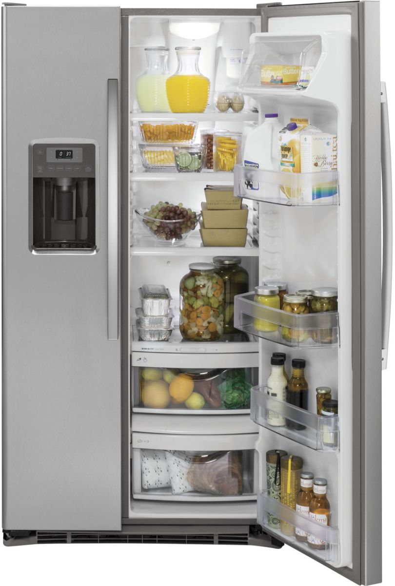 GE 36 in. 21.9 Cu. Ft. Stainless Steel Counter Depth Side By Side Refrigerator