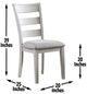 Steve Silver Co. Pendleton Gray/Ivory Upholstered Dining Side Chair-4