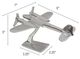 A & B Home Silver Airplane Statuary-3