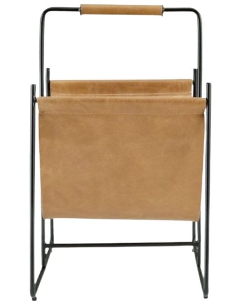 Signature Design by Ashley® Faronworth Black/Brown Leather Magazine Rack-2