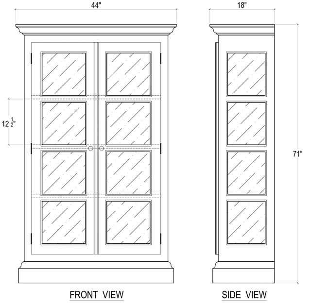 Bramble Customizable Ashton Display Cabinet-1