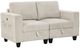 Homelegance® Walterboro Beige Loveseat with Storage and Charging Ports-0