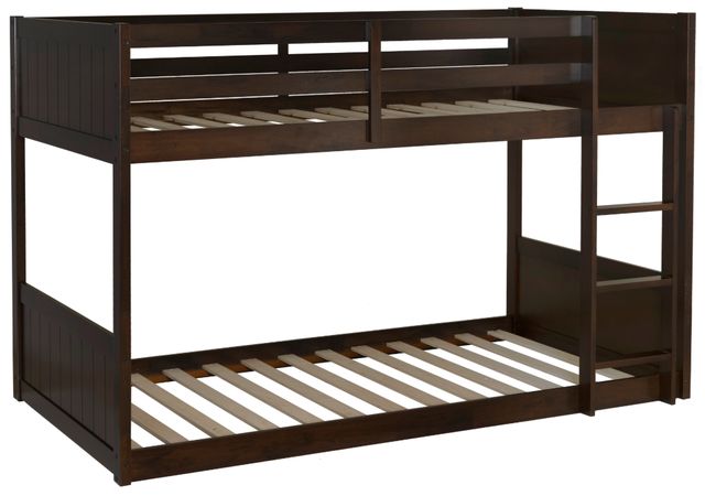 Powell® Dalton Espresso Low Profile Twin Bunk Bed-0