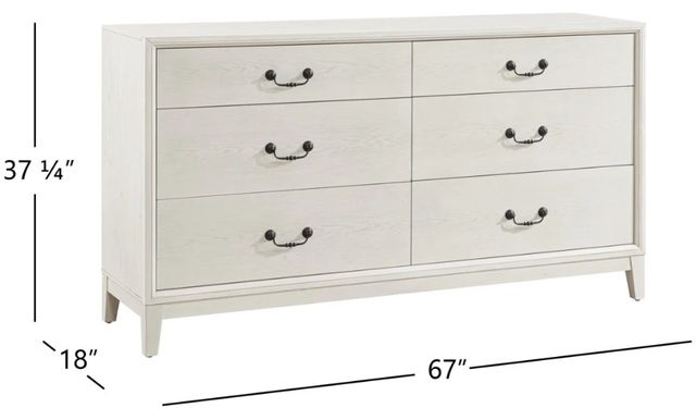 Flexsteel® Arlington Rustic White Dresser-2