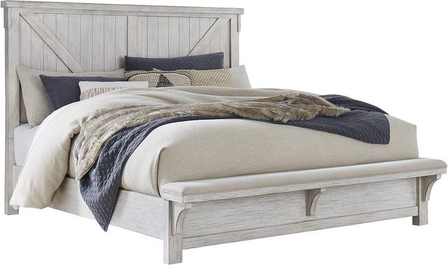 Signature Design by Ashley® Brashland 2-Piece White California King Panel Bed Set-1