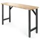 Gladiator® Workbench Hammered Granite 66.5" Wide Hardwood Modular with Black Metal Legs-2