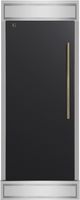 FORNO® Maderno Espresso 32" 13.6 Cu. Ft. Black Freezer Convertible Built-In Column Refrigerator with Antique Brass Handles-0