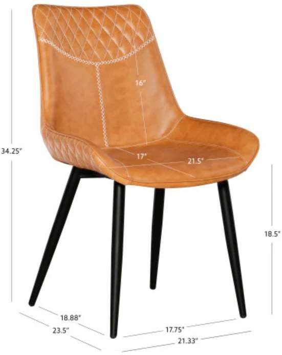 Linon August 2-Piece Brown Counter Stool-2