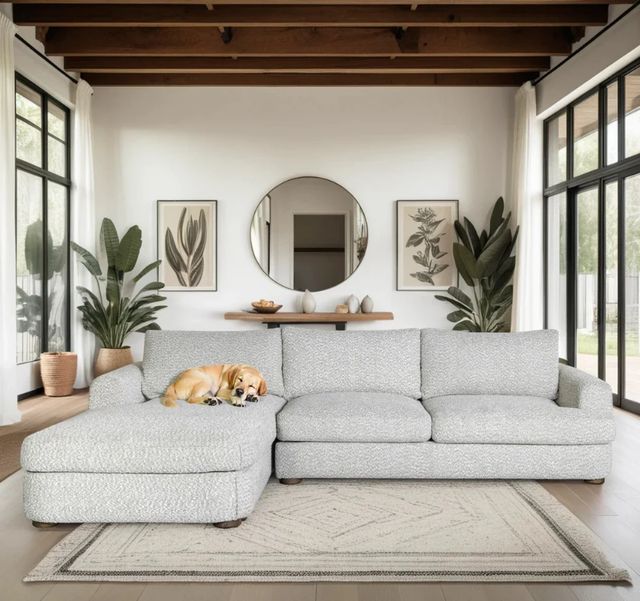Armen Living Reid Speckled Stone Left-Arm Facing Sofa Chaise-1