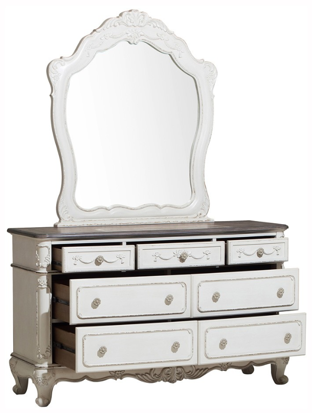 Mazin Furniture Cinderella White Dresser-2