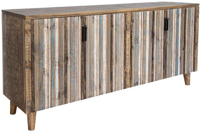 International Furniture Direct Tiza Blue/Brown Console-0