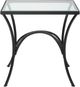 Uttermost® Alayna Glass Top End Table with Satin Black Frame-1